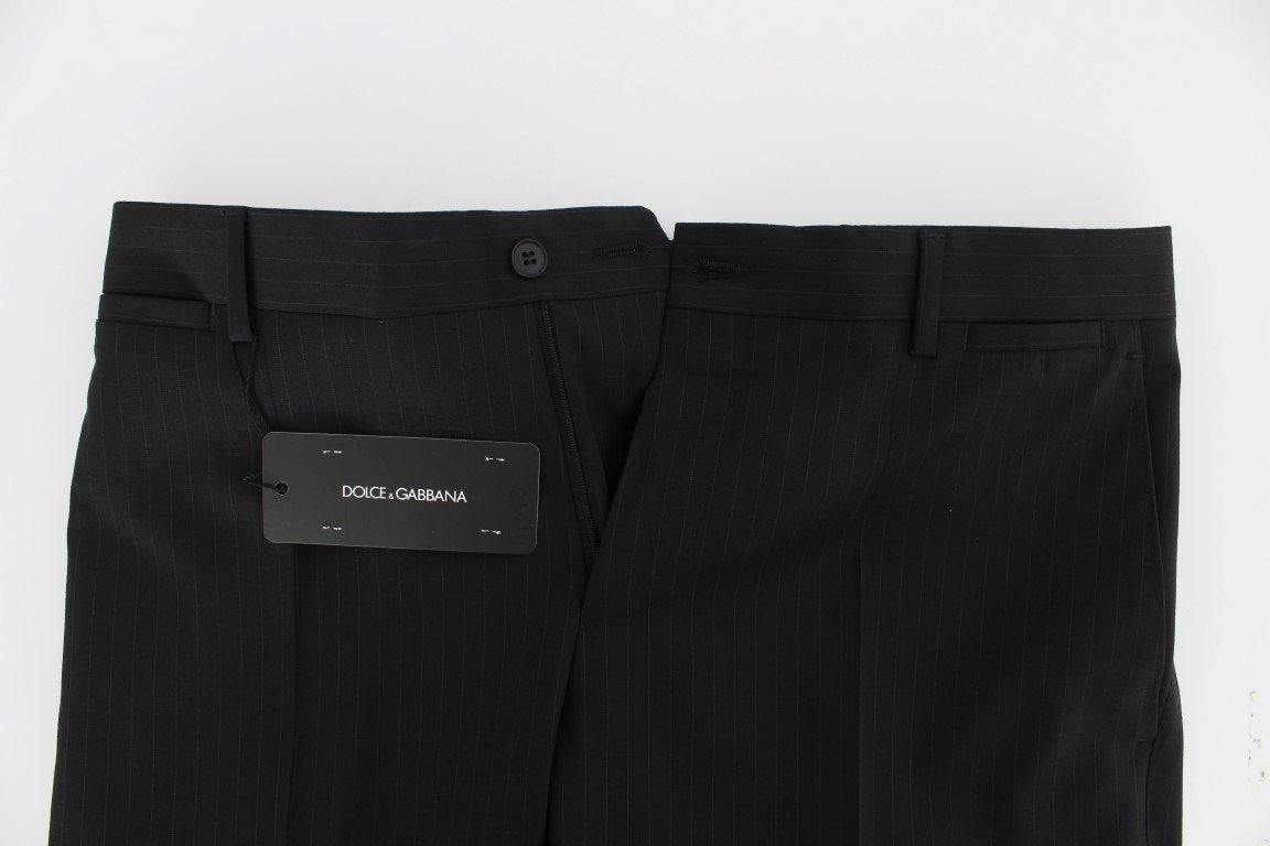 Black Striped Dress Formal Pants