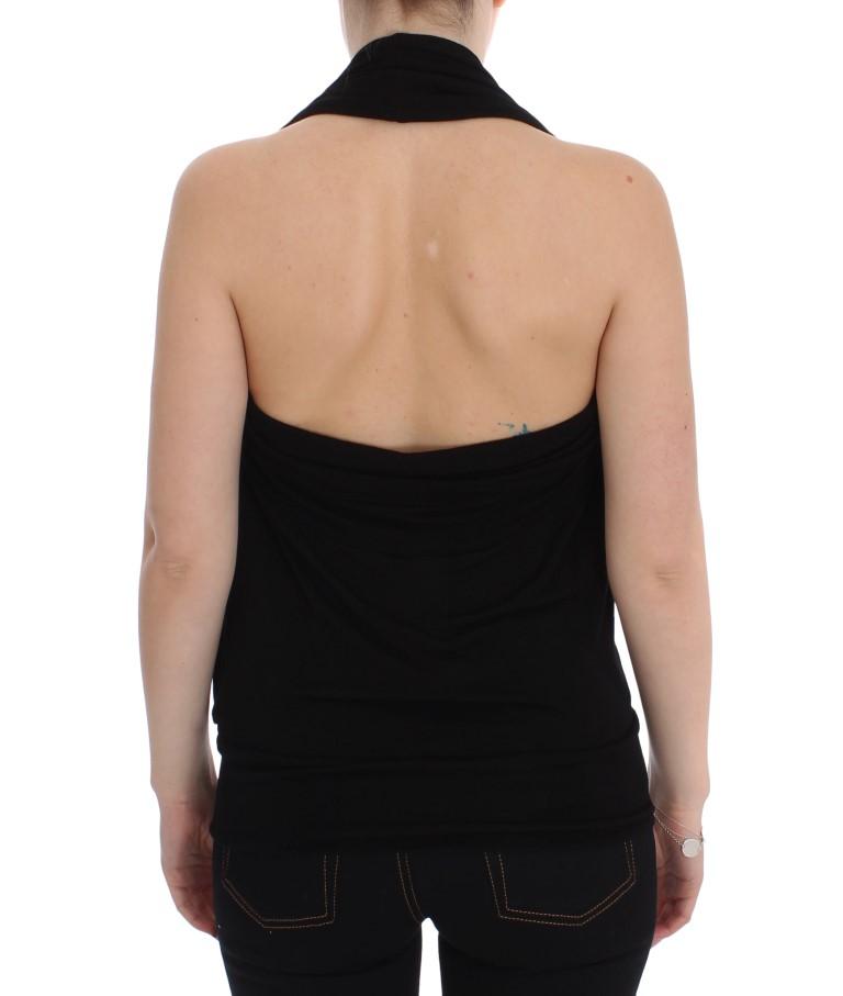 Black Stretch Sleeveless Blouse