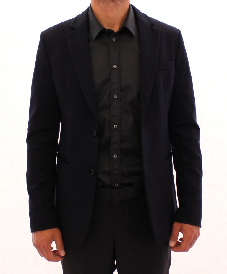Marine blue slim fit blazer