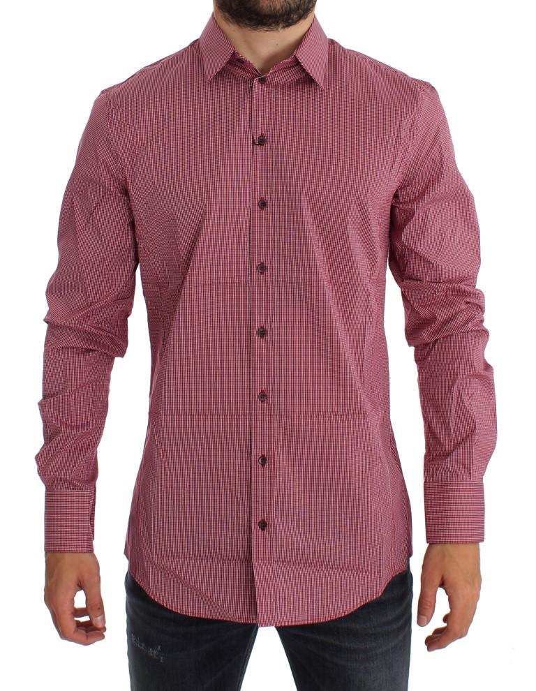 Red Checkered Slim Fit SICILIA Shirt