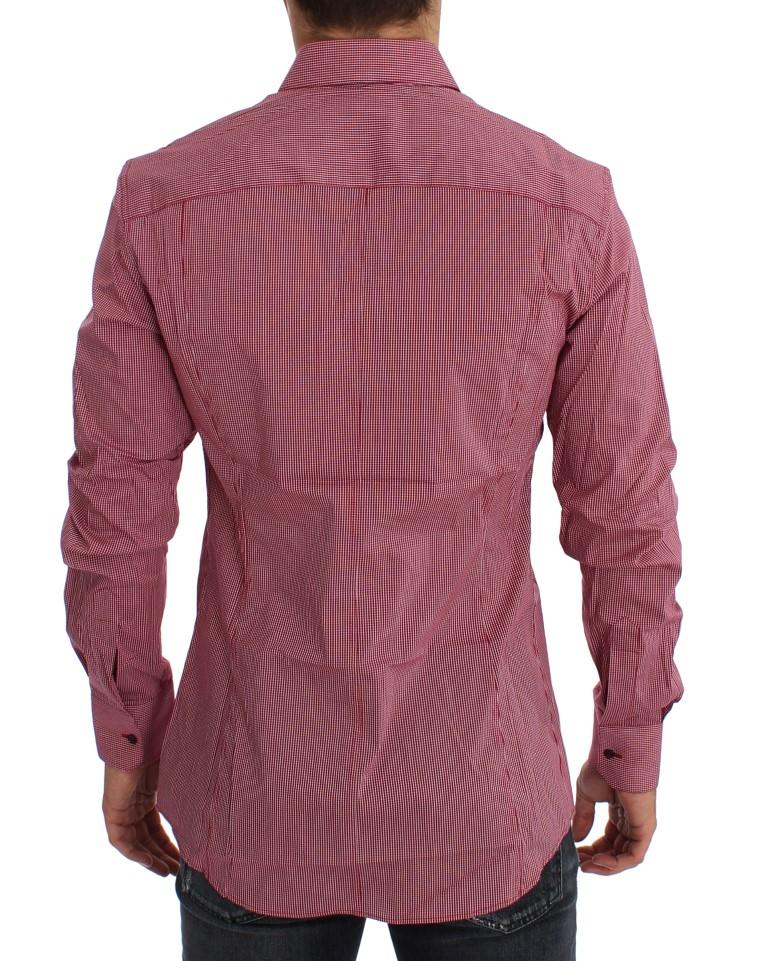 Red Checkered Slim Fit SICILIA Shirt