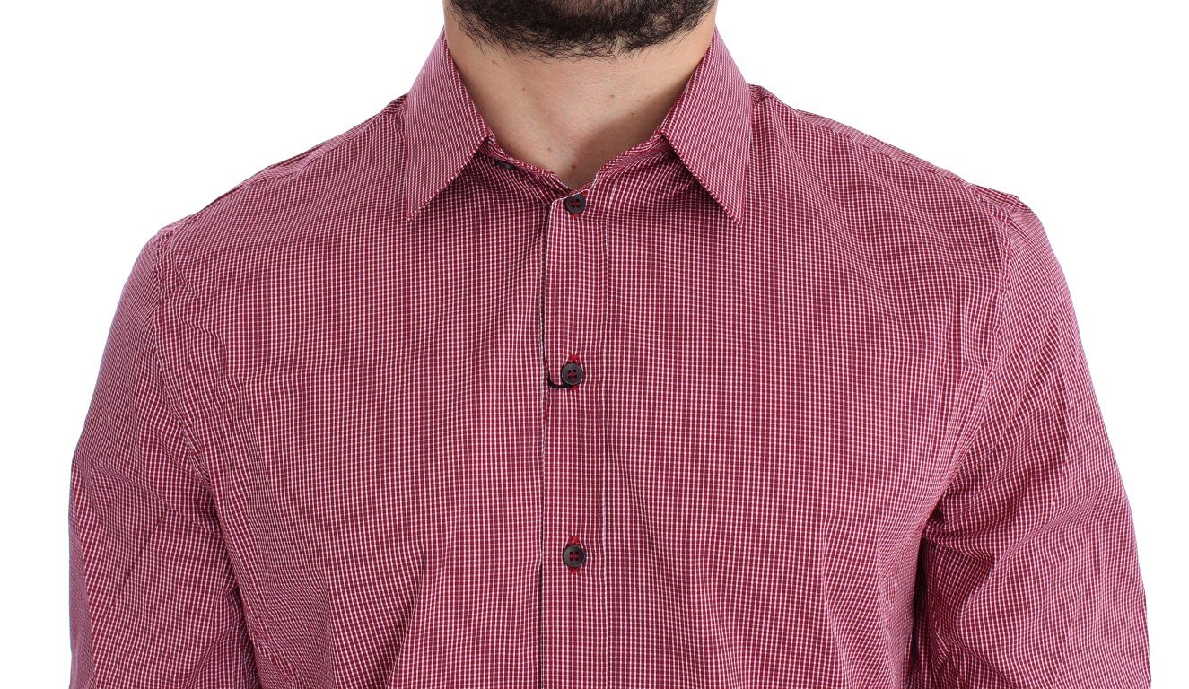 Red Checkered Slim Fit SICILIA Shirt