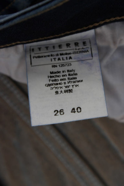 Blue Cotton Blend Slim Fit Stretch Jeans