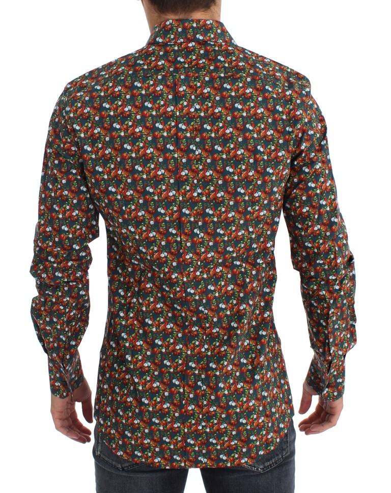 Tomato Garlic Print GOLD Slim Fit Shirt