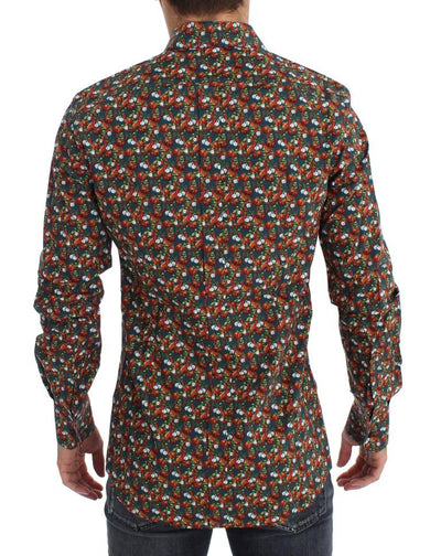 Tomato Garlic Print GOLD Slim Fit Shirt