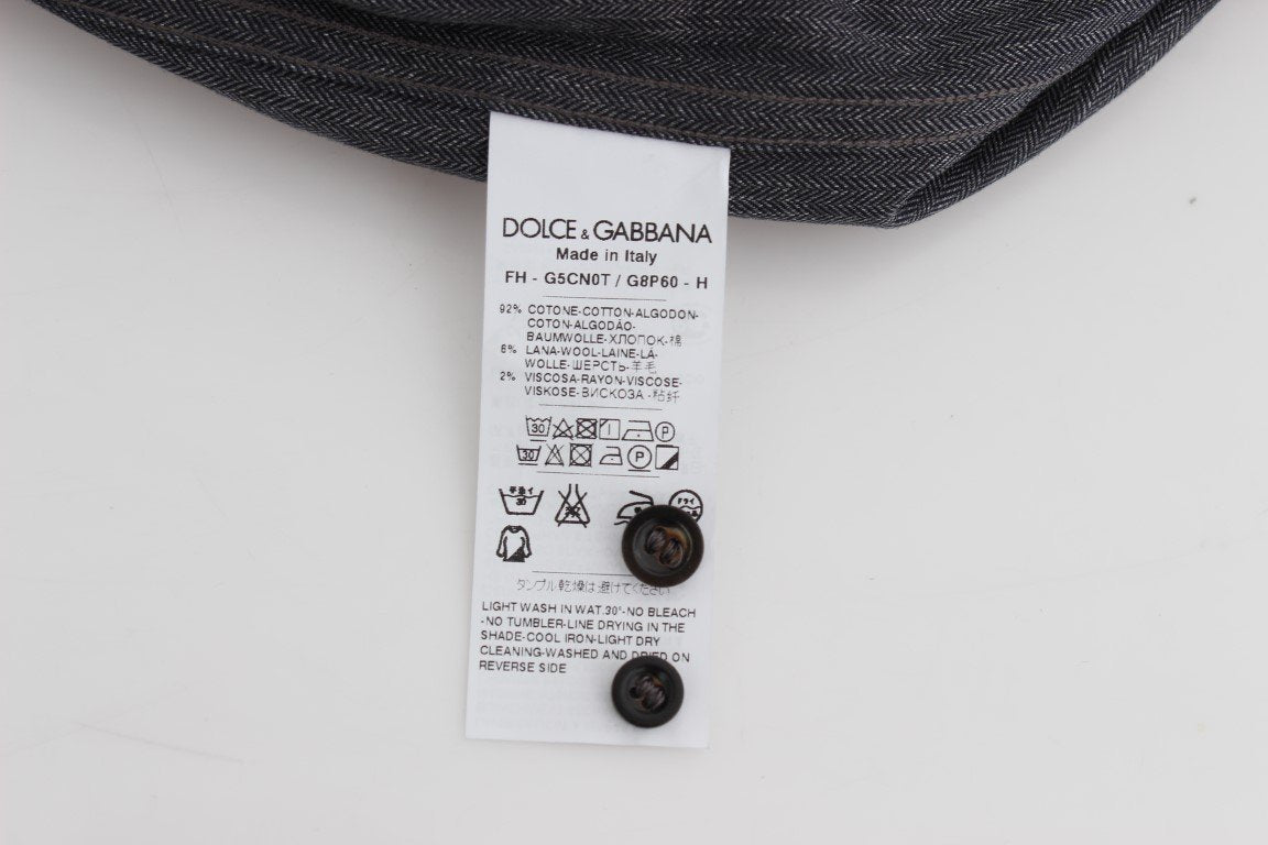 Gray Casual Cotton Blend Shirt