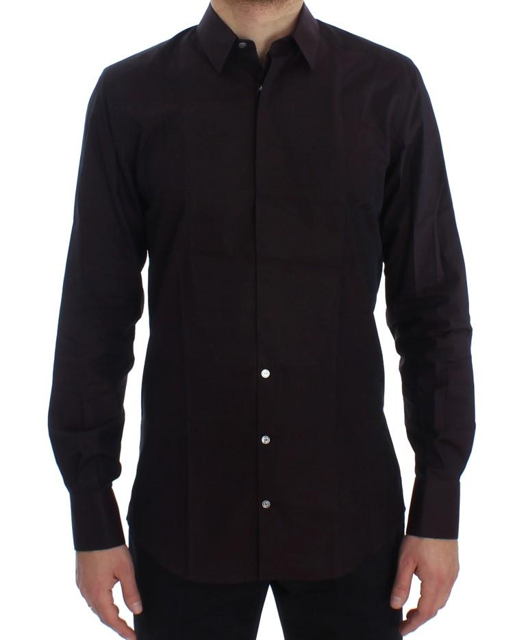 Purple Cotton Slim Fit GOLD Shirt