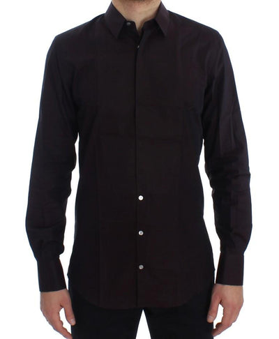 Purple Cotton Slim Fit GOLD Shirt