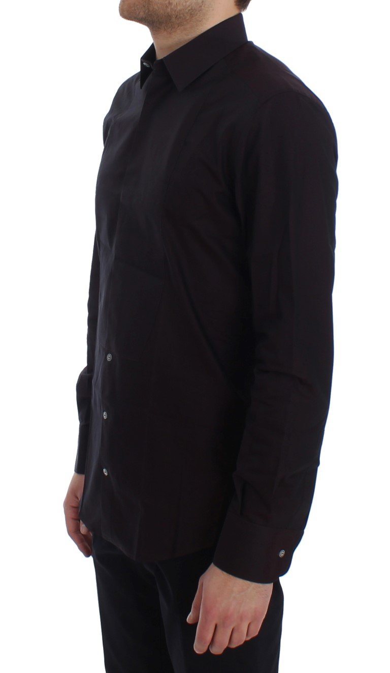Purple Cotton Slim Fit GOLD Shirt