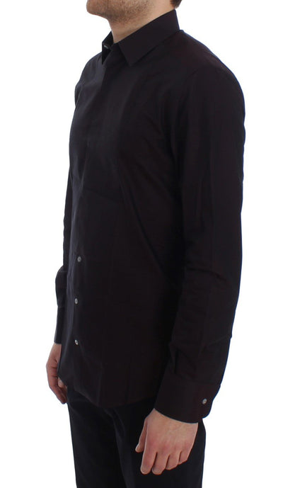 Purple Cotton Slim Fit GOLD Shirt