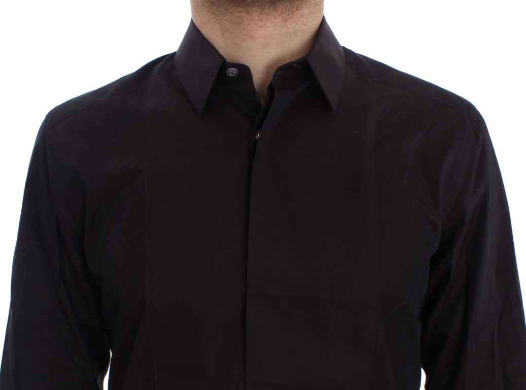Purple Cotton Slim Fit GOLD Shirt