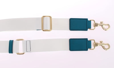 White nylon unisex boston bag