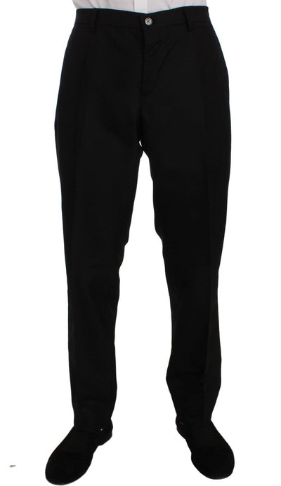 Black Wool Silk Slim Fit 3 Piece Suit