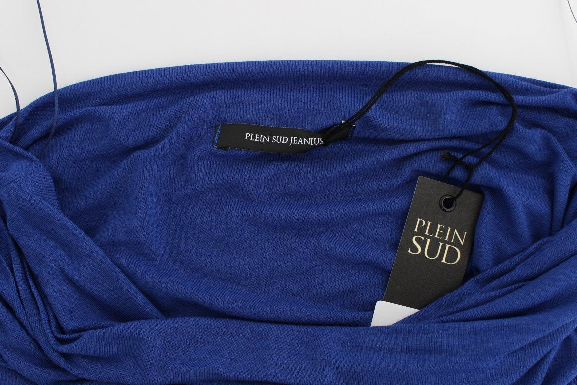 Blue Stretch Bustier Top