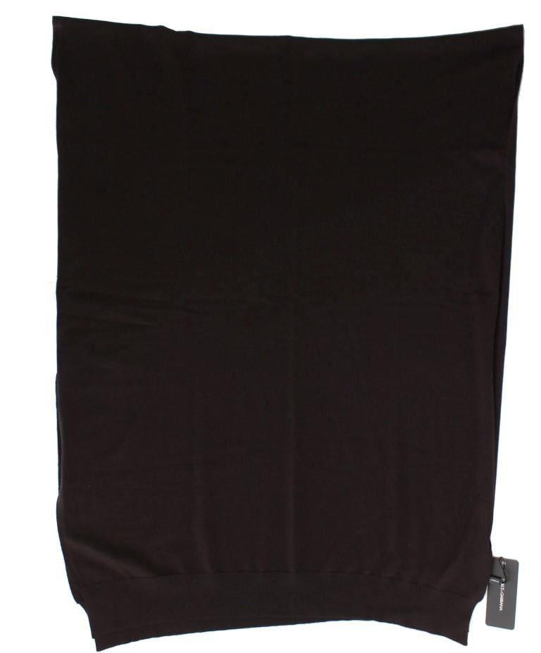 Brown Cashmere Knitted Scarf