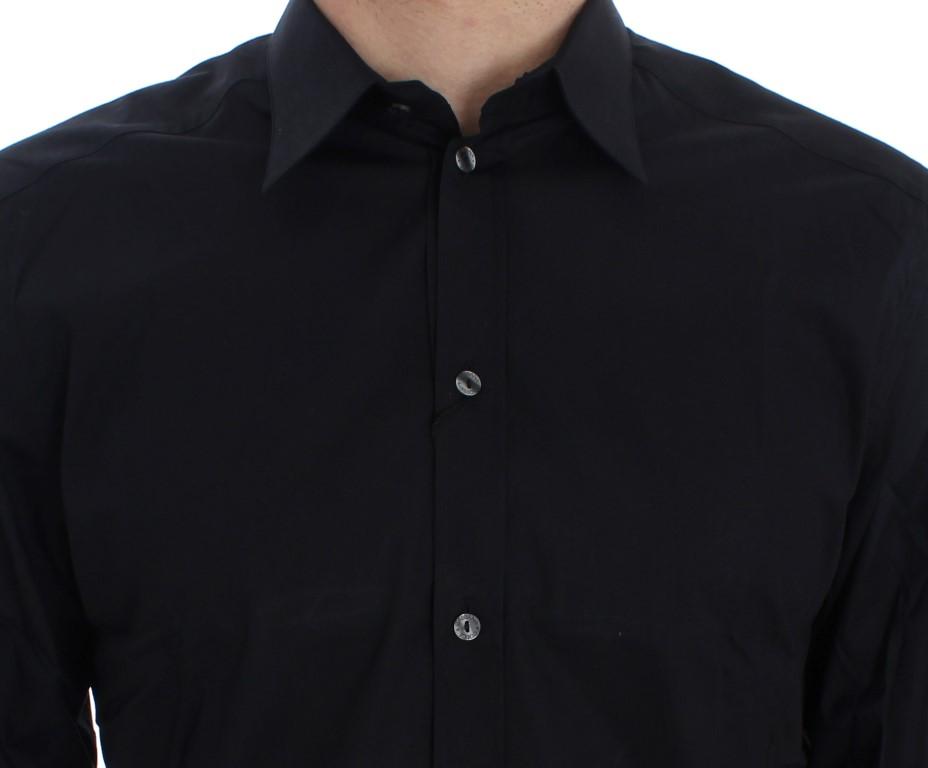 Blue Cotton Stretch Slim Fit GOLD Shirt