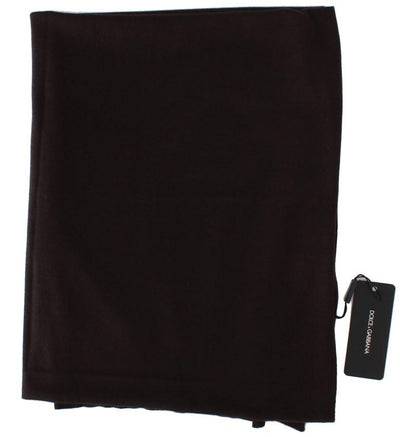 Brown Cashmere Knitted Scarf