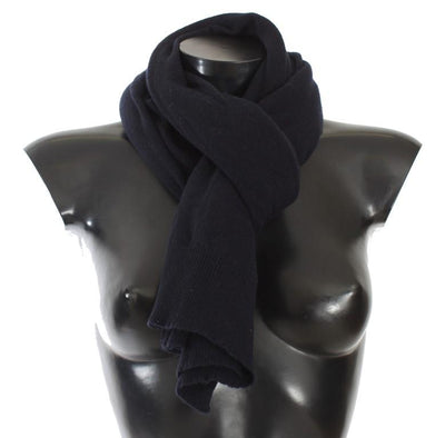 Blue Cashmere Knitted Scarf