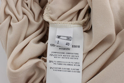 Beige Stretch Bustier Top