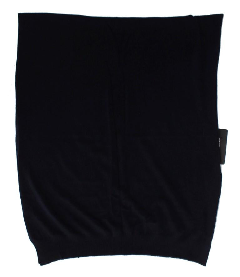 Blue Cashmere Knitted Scarf