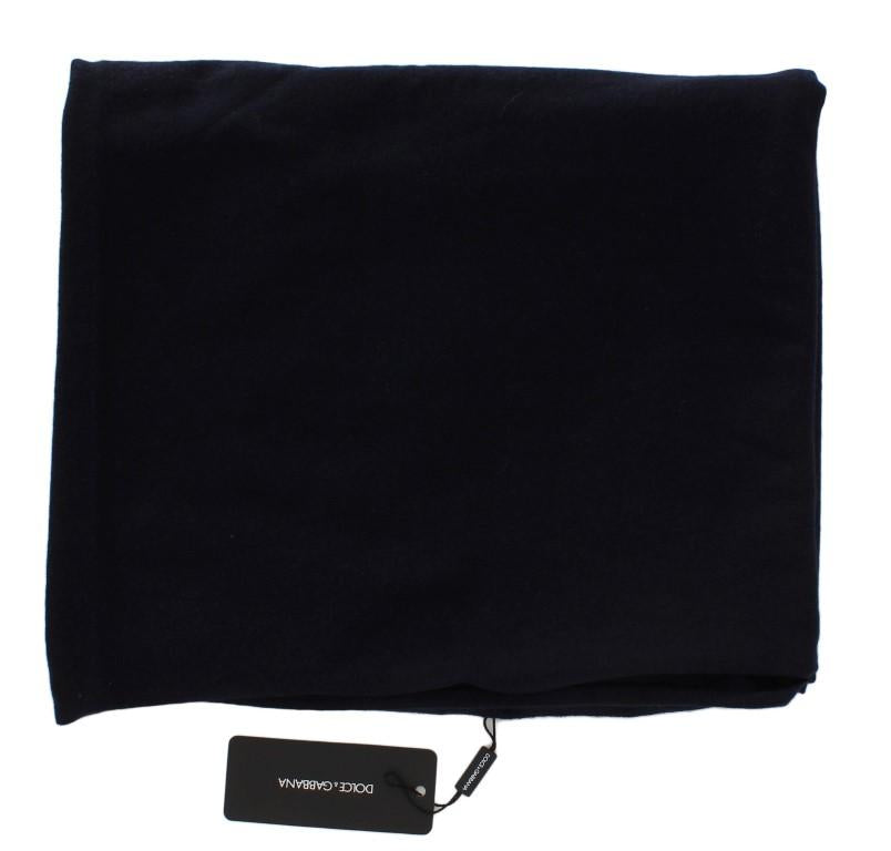 Blue Cashmere Knitted Scarf