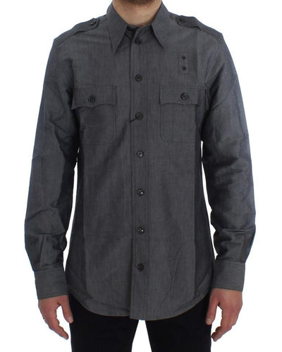 Gray Linen Cotton Casual Shirt