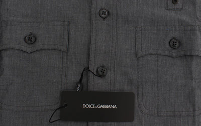 Gray Linen Cotton Casual Shirt