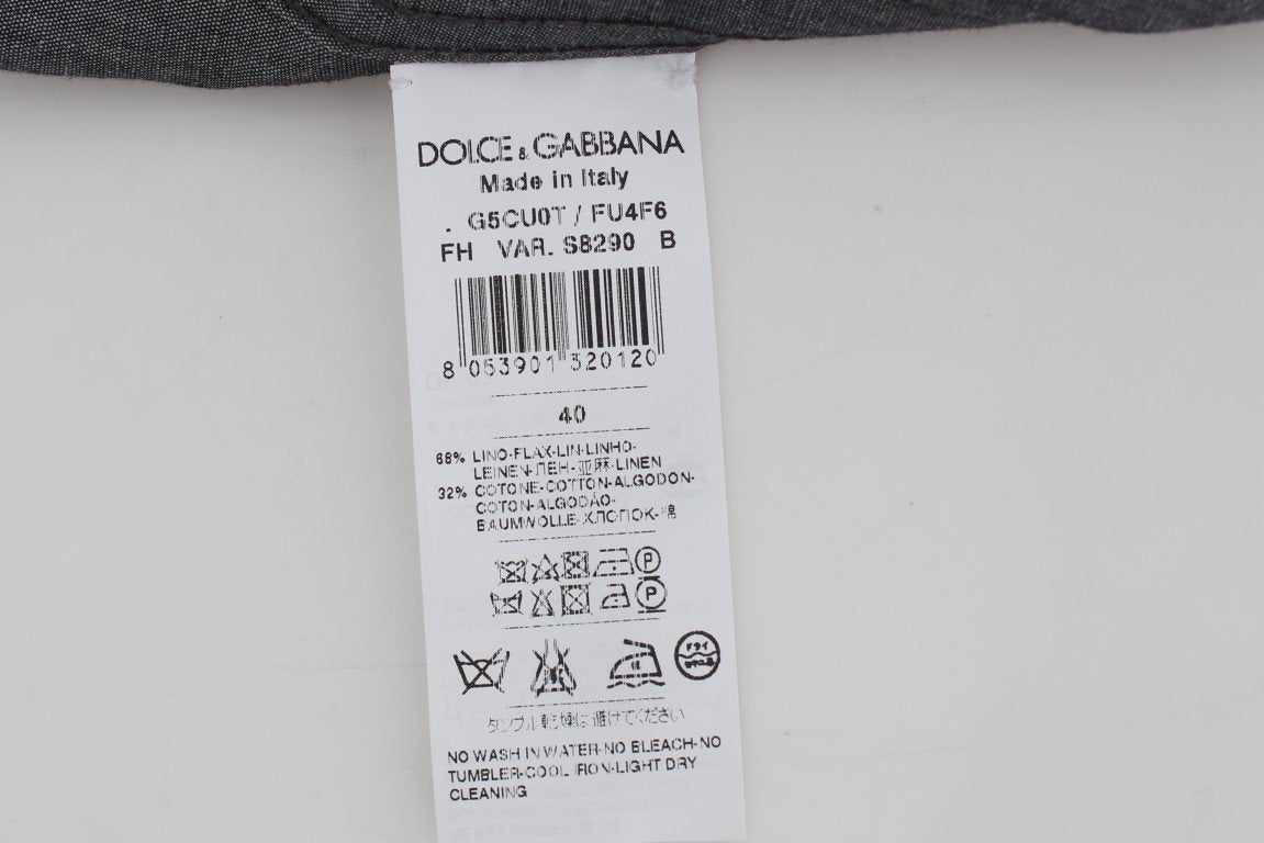 Gray Linen Cotton Casual Shirt