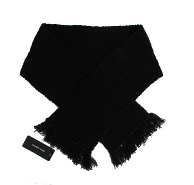Black Cashmere Knitted Scarf