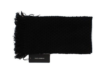 Black Cashmere Knitted Scarf