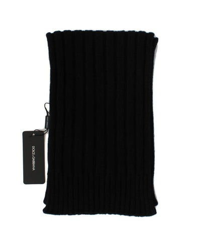 Black Cashmere Knitted Scarf