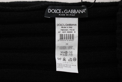 Black Cashmere Knitted Scarf