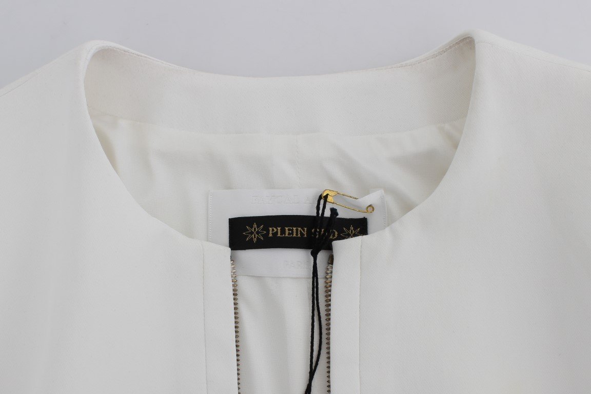 White Stretch Coat Jacket
