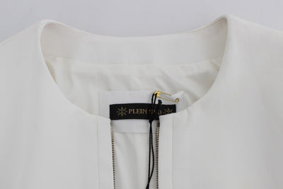 White Stretch Coat Jacket