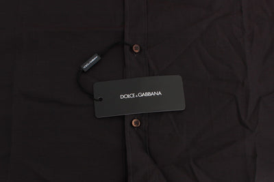 Brown Cotton Slim Fit GOLD Shirt
