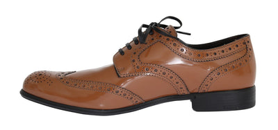 Brown Leather Wingtip Formal Shoes
