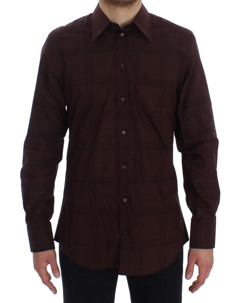 Bordeaux Cotton Slim Fit GOLD Shirt