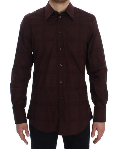 Bordeaux Cotton Slim Fit GOLD Shirt