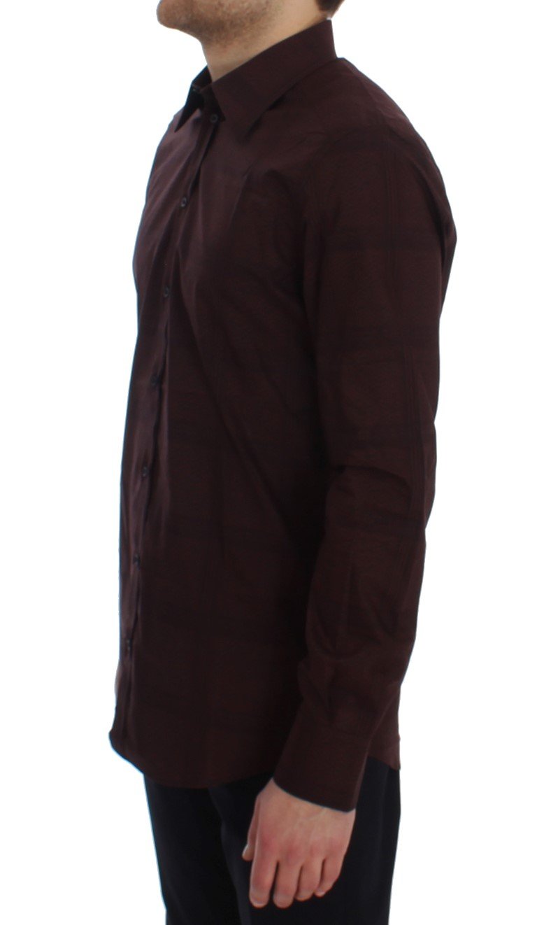 Bordeaux Cotton Slim Fit GOLD Shirt