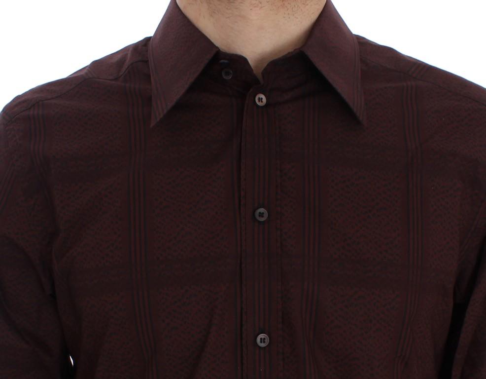 Bordeaux Cotton Slim Fit GOLD Shirt