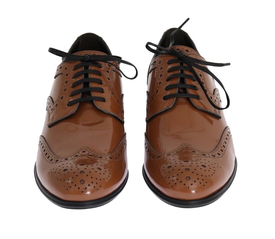 Brown Leather Wingtip Formal Shoes