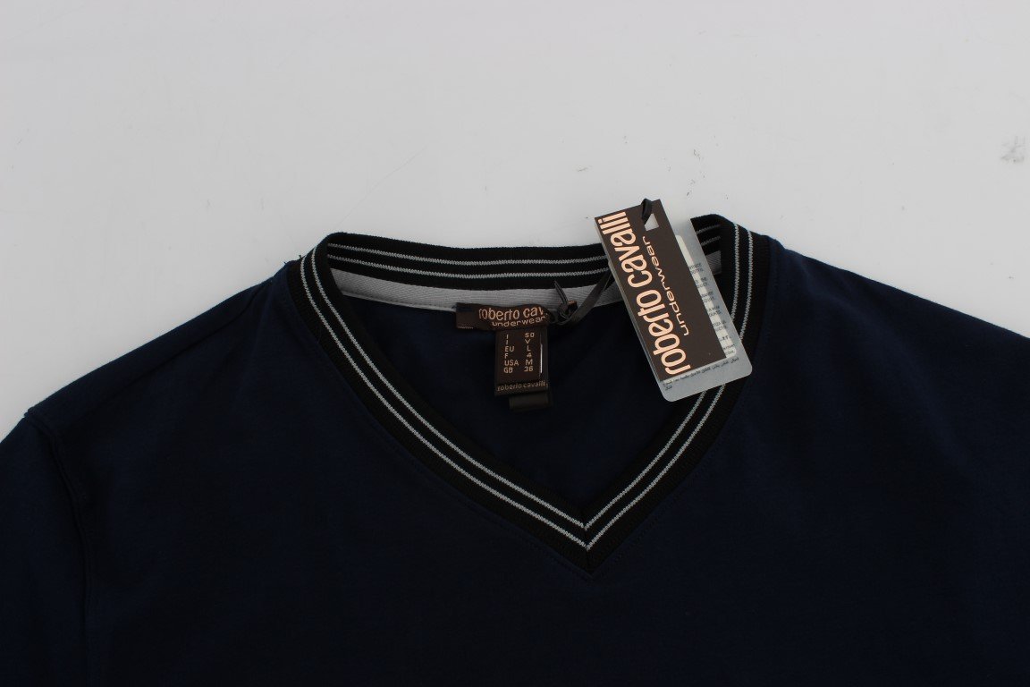 Blue Cotton Stretch T-Shirt