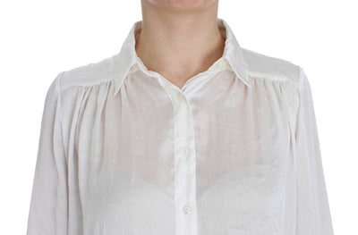 White Button Down Blouse Shirt