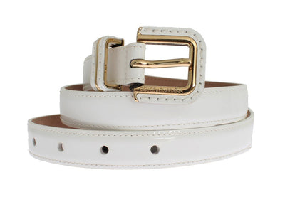 White leather belt