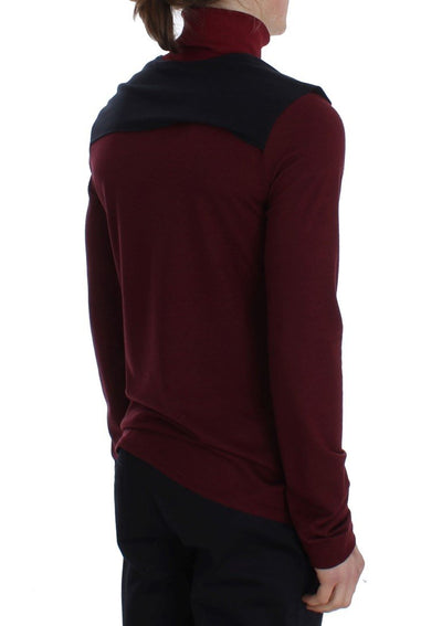Bordeaux Wool Turtleneck Sweater