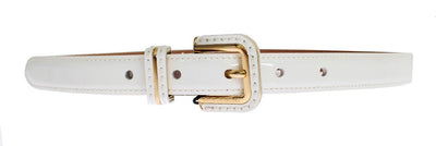 White leather belt