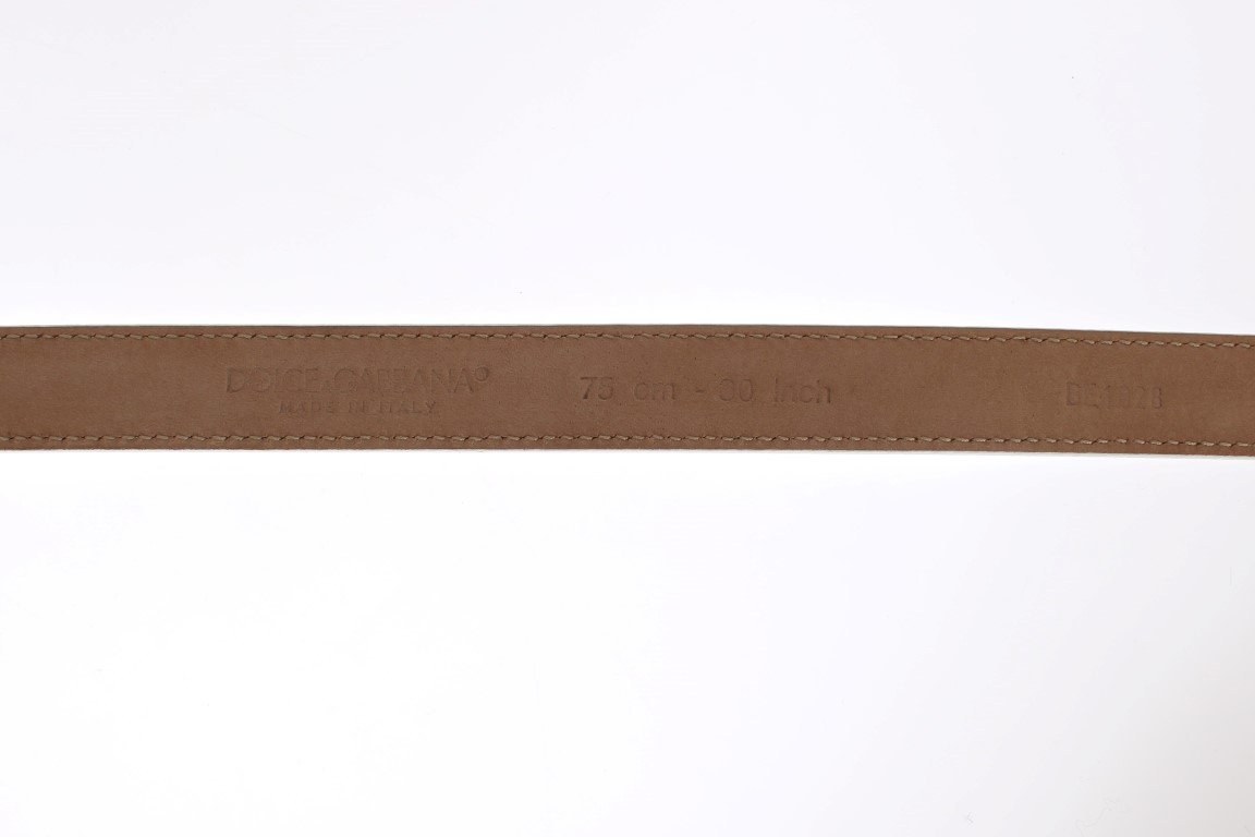 White leather belt