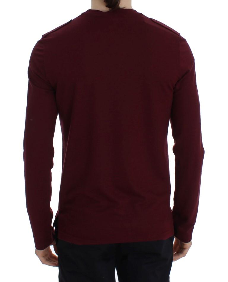 Bordeaux Wool Crewneck Sweater