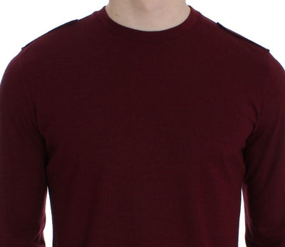 Bordeaux Wool Crewneck Sweater