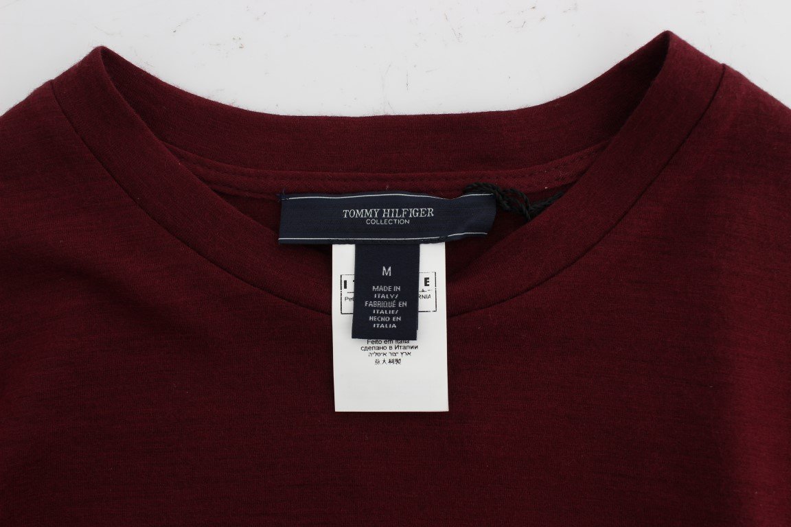 Bordeaux Wool Crewneck Sweater
